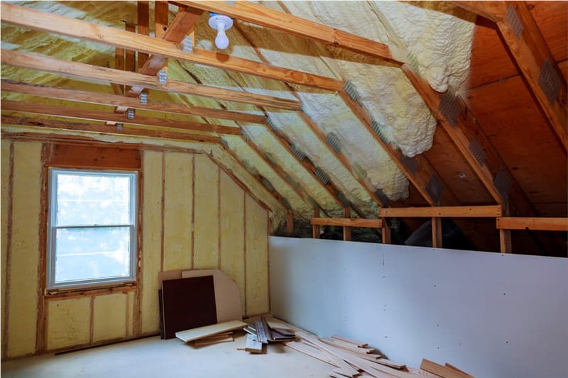 Snow formed inside the home's roofing of a house in Dallas, TX